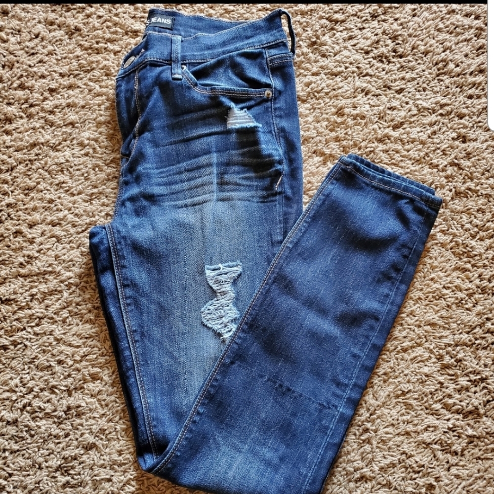 Express Size 8 regular Distressed Denim Legging